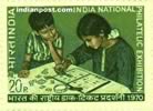 CHILDREN WITH STAMP ALBUM 0628 Indian Post