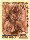 AJANTA CAVES PAINTING 0644 Indian Post