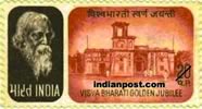 VISWA BHARATI BUILDING & TAGORE 0653 Indian Post