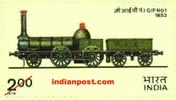 STEAM LOCOMOTIVE-(G. I. P. NO. 1) 0809 Indian Post