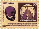 ROBERT KOCH AND SYMBOL OF DISEASE 1041 Indian Post
