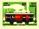 INPEX-82, VILLAGE RAILCOACH AND STEAMEN 1070 Indian Post