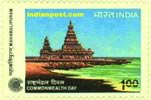 SHORE TEMPLE, MAHABALIPURAM 1080 Indian Post