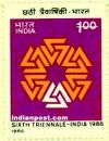 TRIENNALE EMBLEM 1187 Indian Post