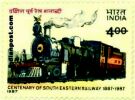 ELECTRIC TRAIN ON VIADUCT 1987 1240 Indian Post