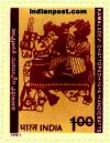 COUPLE ON HORSE 1477 Indian Post